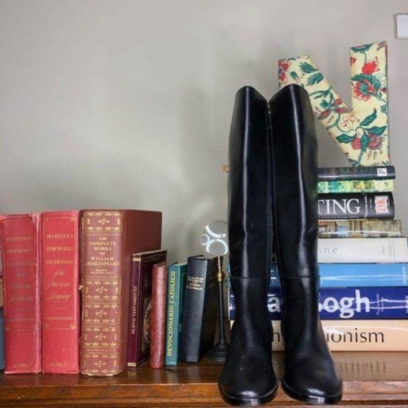 Tory Burch Marsden Boot Riding to the Knee Logo - Picture 5 of 8